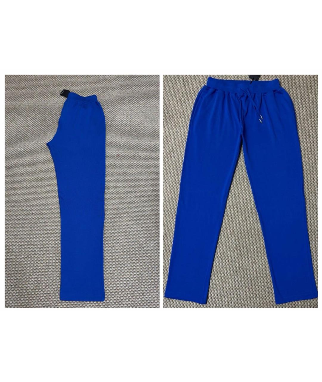 KITON Синие хлопковые повседневные брюки, фото 3