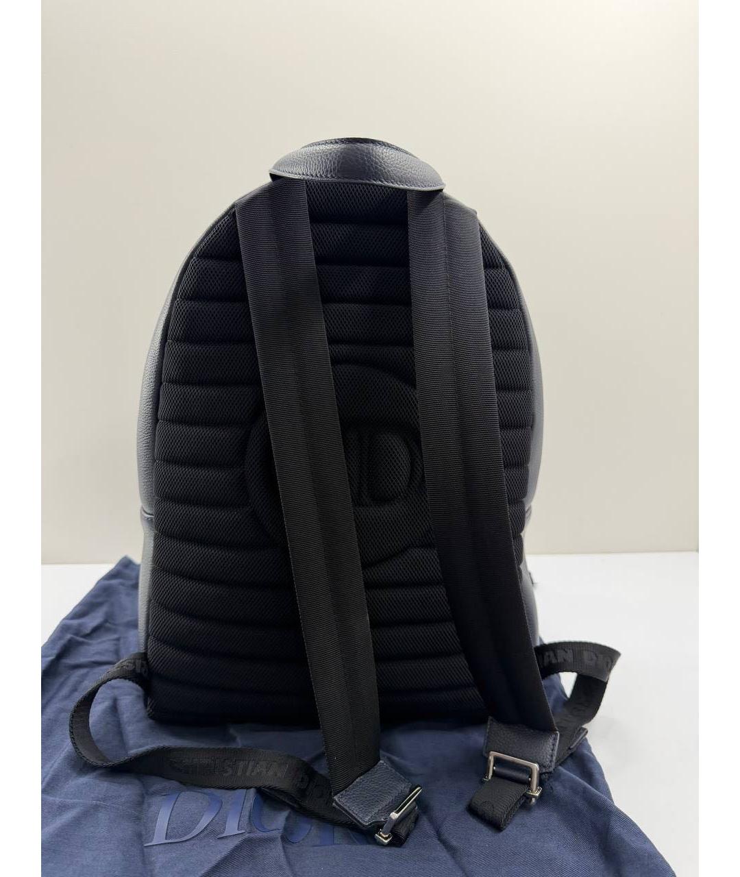 CHRISTIAN DIOR Синий кожаный рюкзак, фото 6