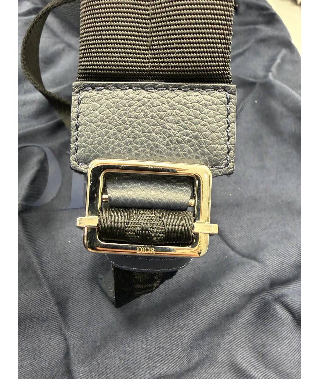 CHRISTIAN DIOR Синий кожаный рюкзак, фото 5