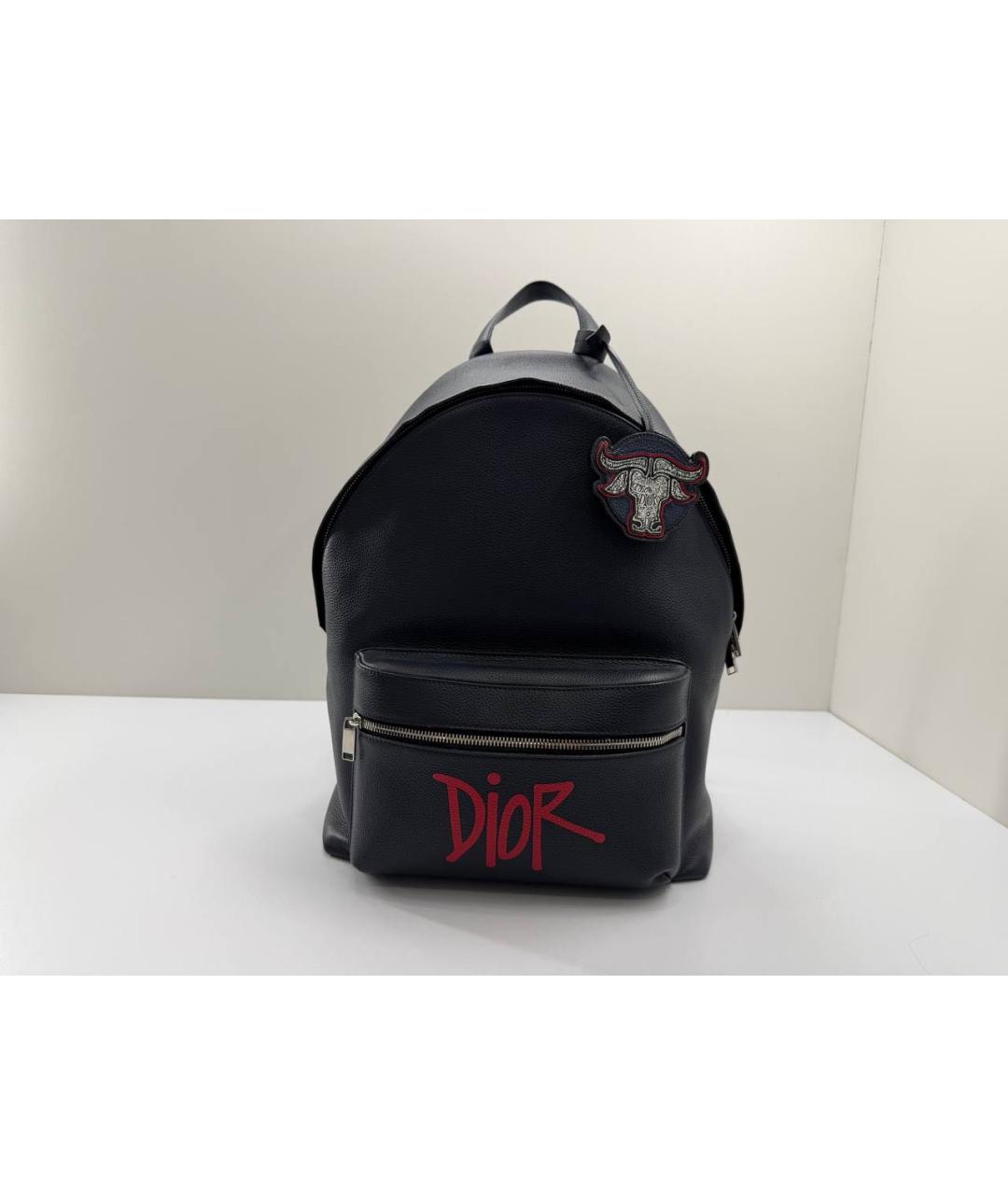 CHRISTIAN DIOR Синий кожаный рюкзак, фото 8