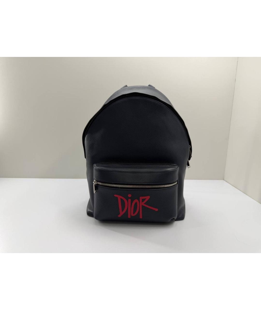 CHRISTIAN DIOR Синий кожаный рюкзак, фото 7