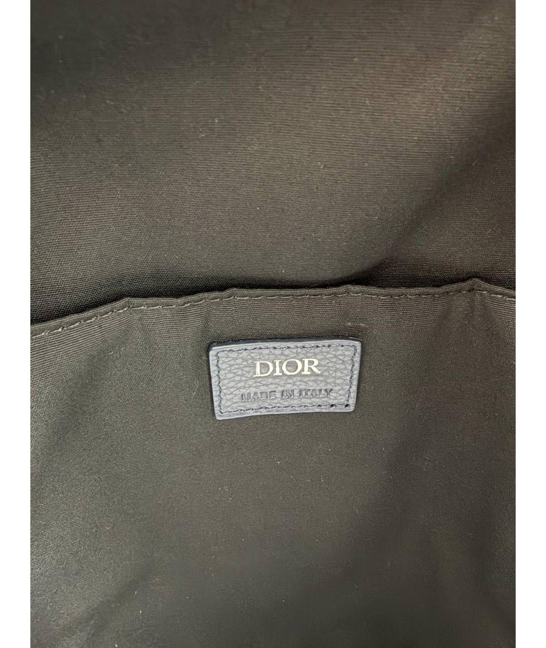 CHRISTIAN DIOR Синий кожаный рюкзак, фото 4