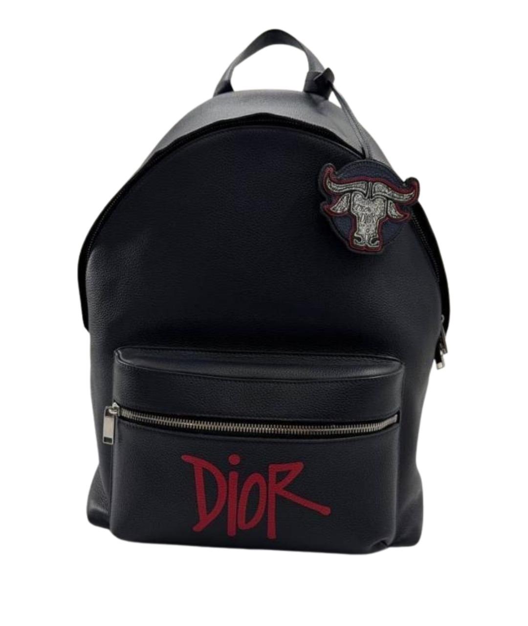 CHRISTIAN DIOR Синий кожаный рюкзак, фото 1