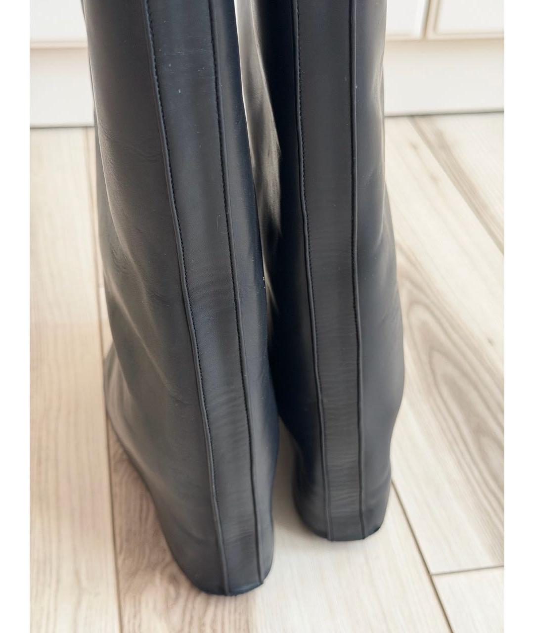 GIVENCHY Черные кожаные сапоги, фото 4