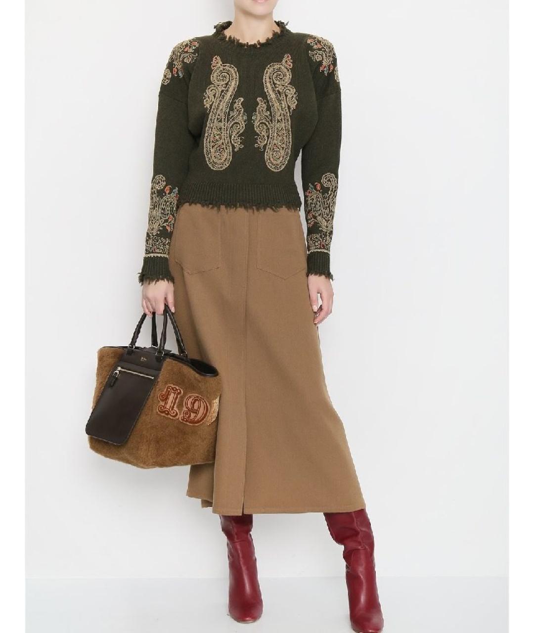 ETRO Бежевый шерстяной джемпер / свитер, фото 6