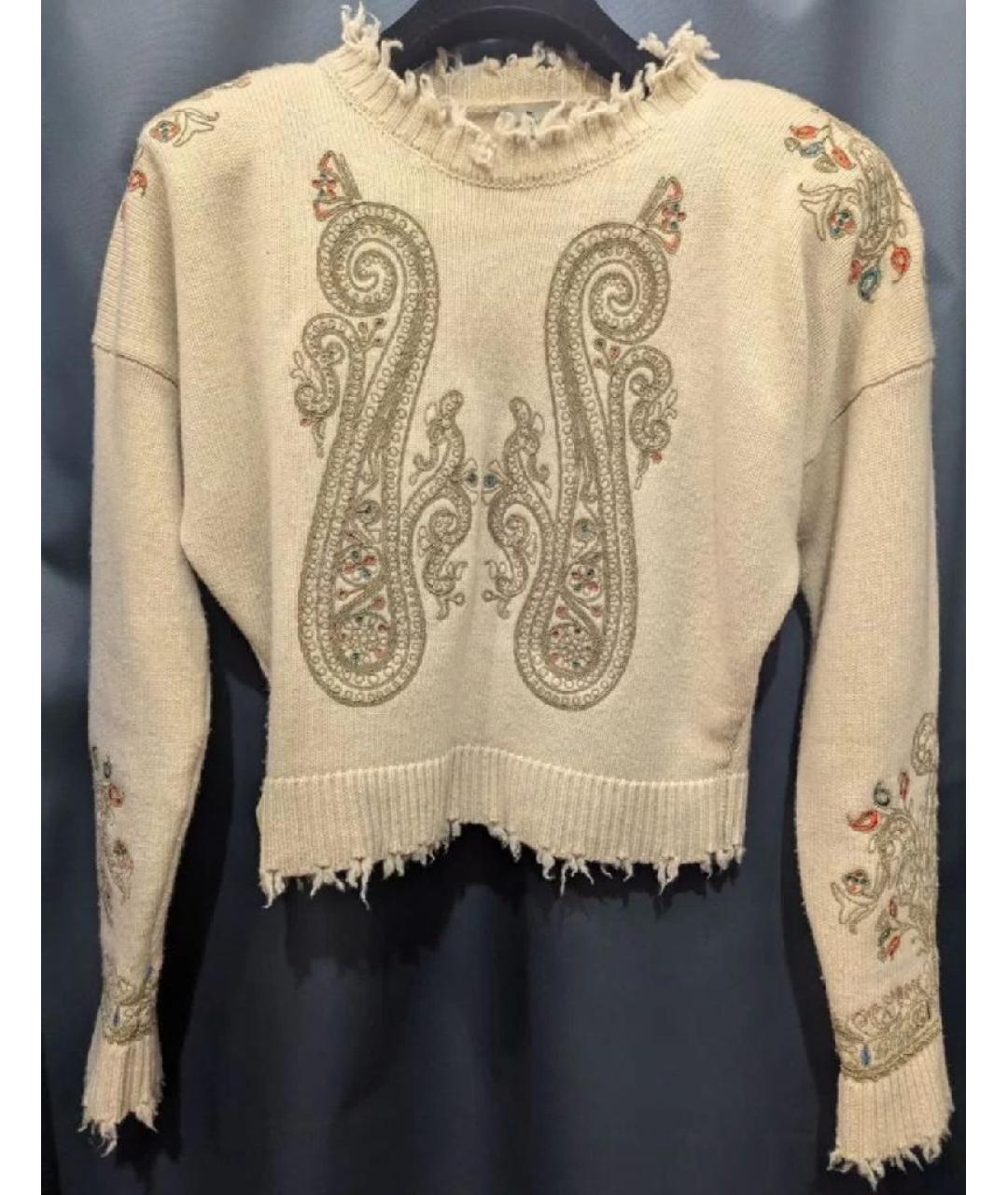 ETRO Бежевый шерстяной джемпер / свитер, фото 10