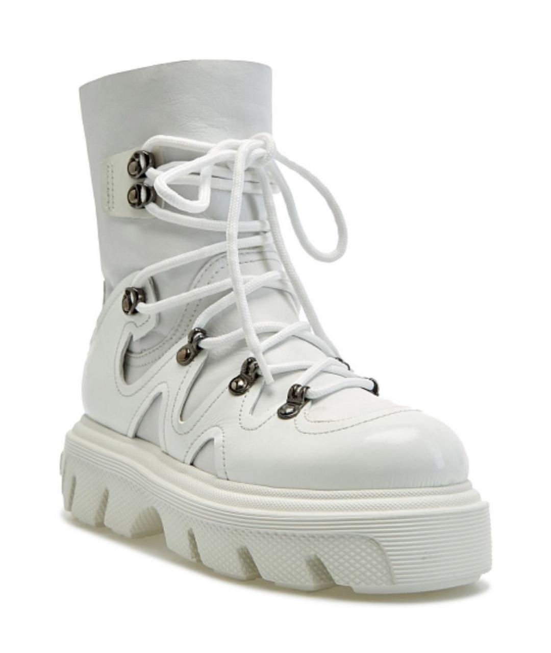 CASADEI Белые кожаные ботинки, фото 2