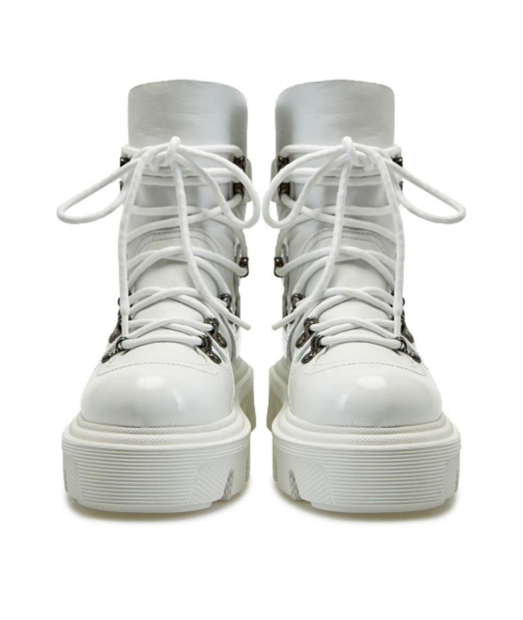 CASADEI Белые кожаные ботинки, фото 4