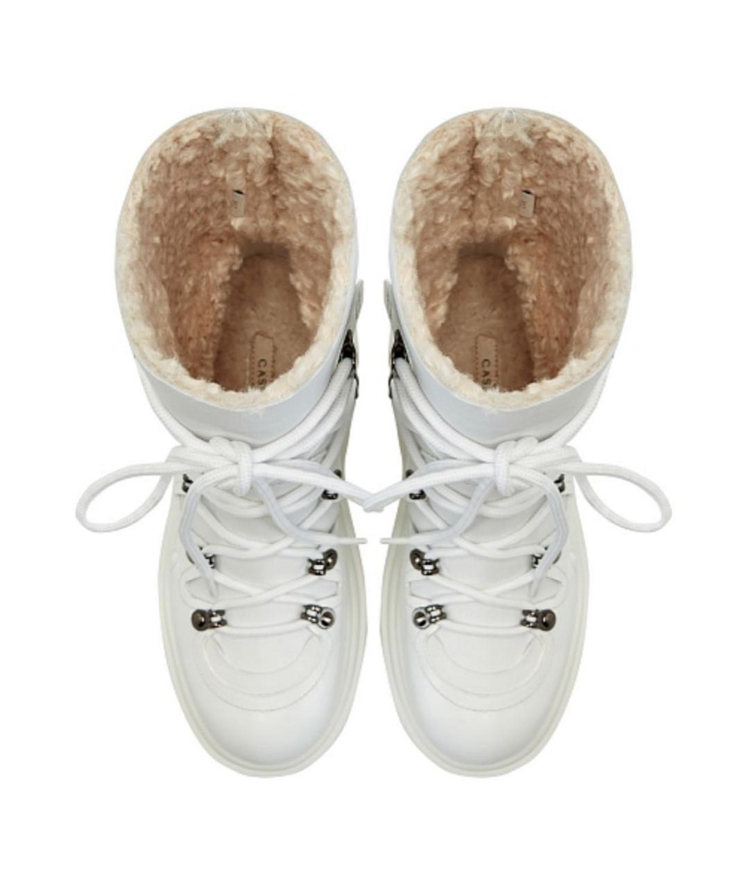 CASADEI Белые кожаные ботинки, фото 5