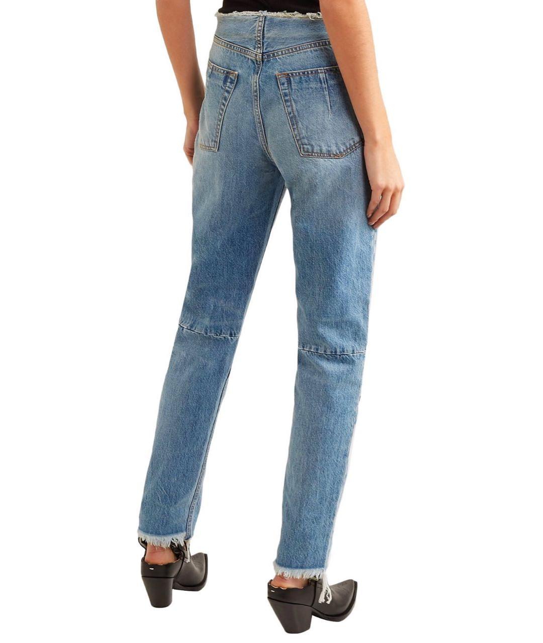 UNRAVEL PROJECT Голубые хлопковые джинсы слим, фото 4