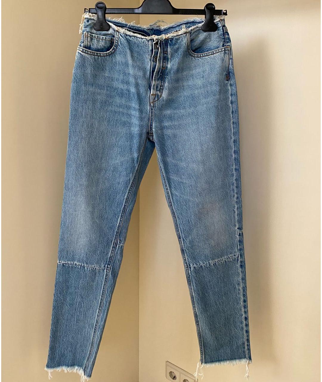 UNRAVEL PROJECT Голубые хлопковые джинсы слим, фото 5