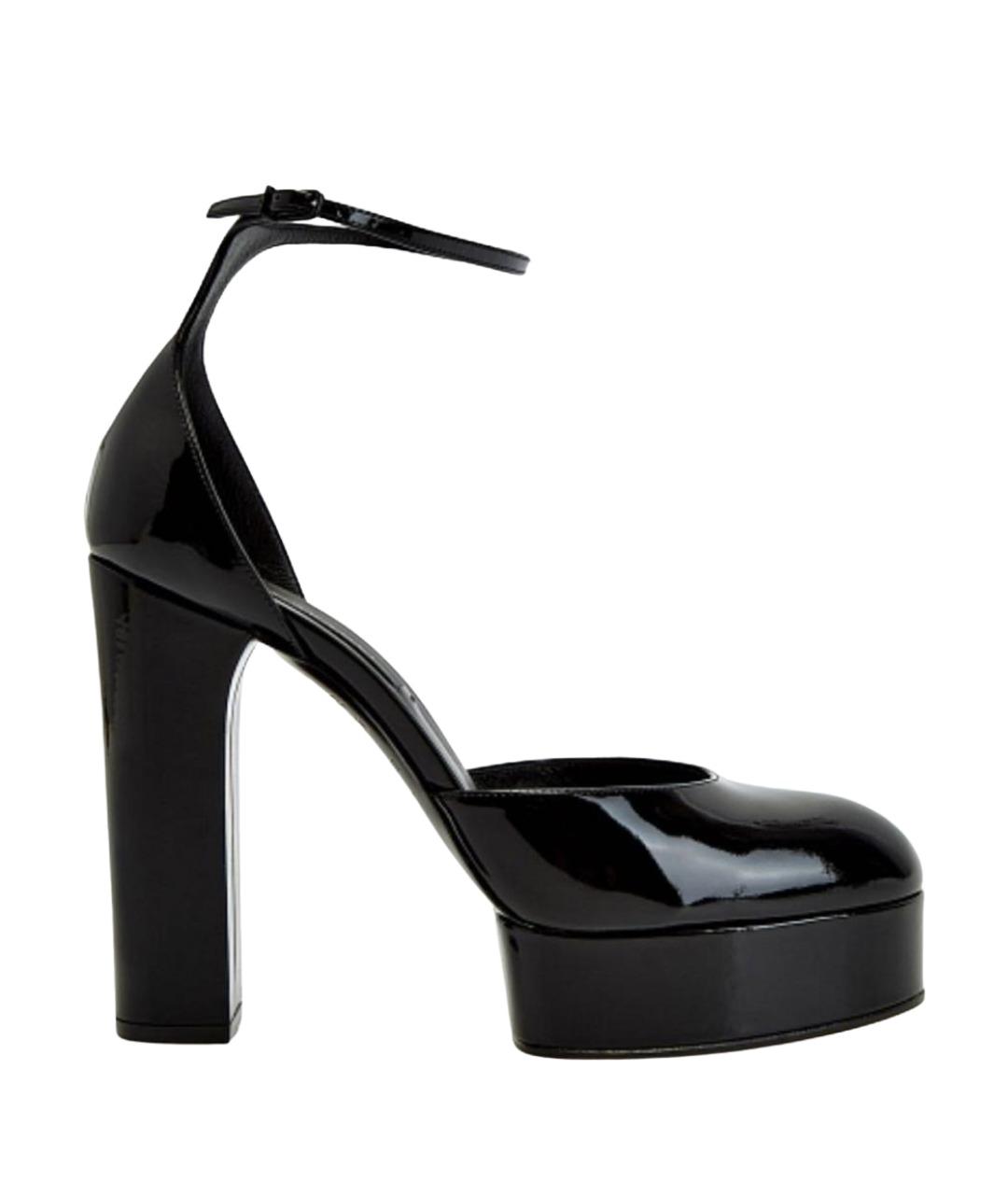 CASADEI Черные босоножки из лакированной кожи, фото 1