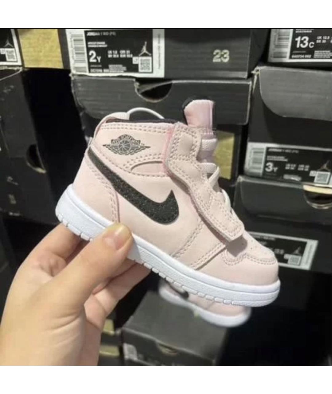 NIKE Розовые кеды из искусственной кожи, фото 4