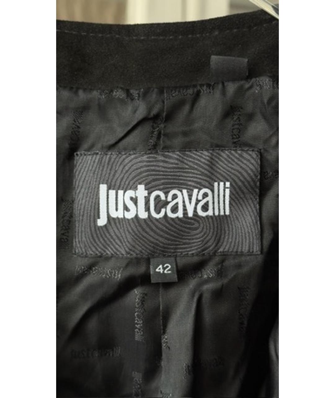 JUST CAVALLI Черная кожаная куртка, фото 3