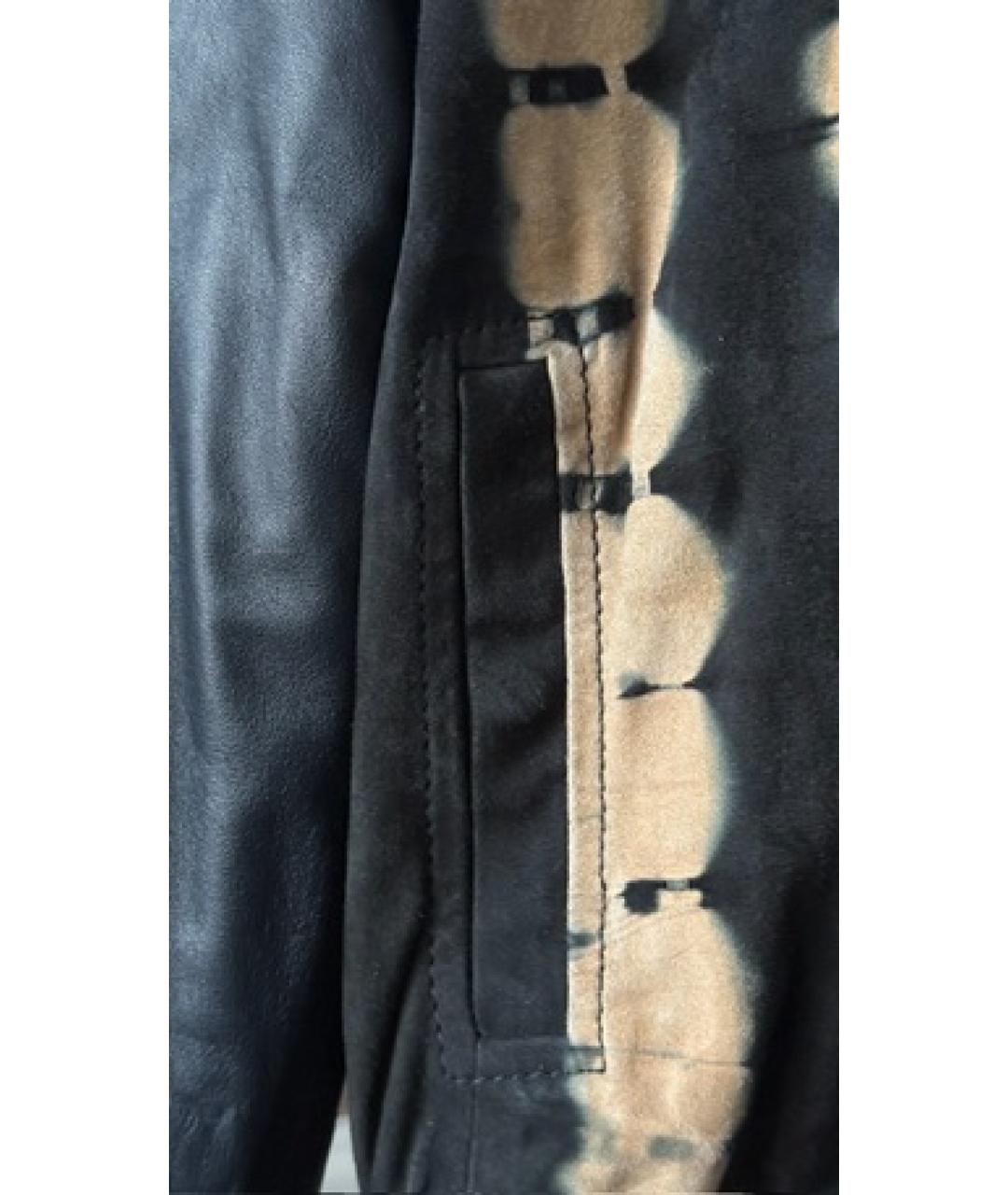 JUST CAVALLI Черная кожаная куртка, фото 4