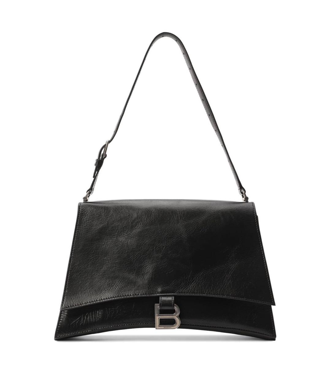 BALENCIAGA Черная кожаная сумка с короткими ручками, фото 1