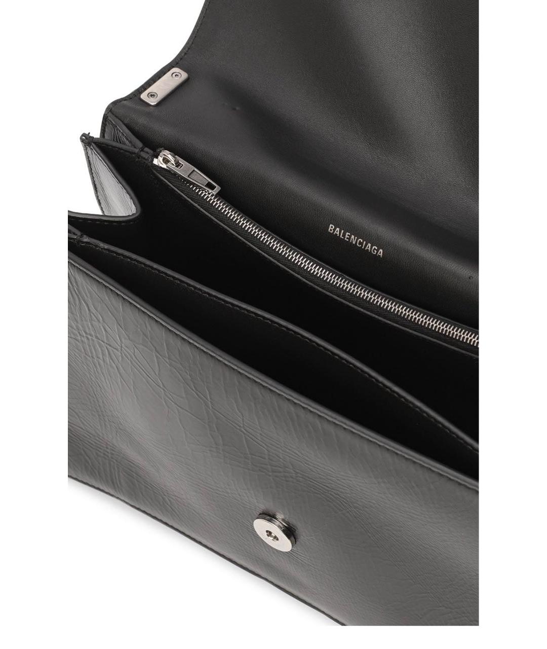 BALENCIAGA Черная кожаная сумка с короткими ручками, фото 4