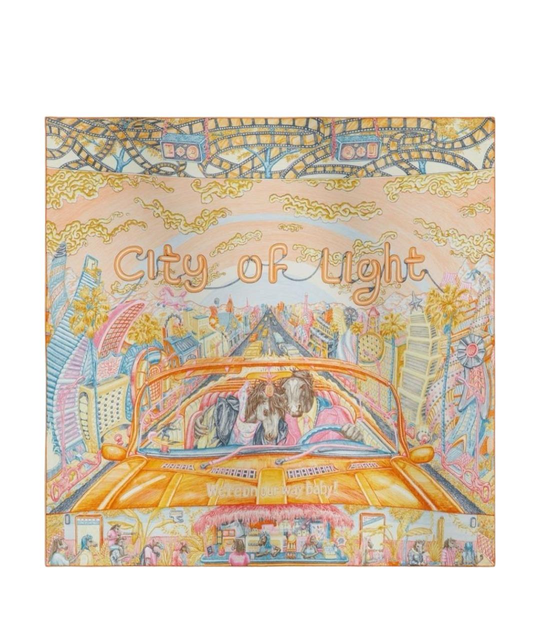 HERMES Мульти шелковый платок, фото 1