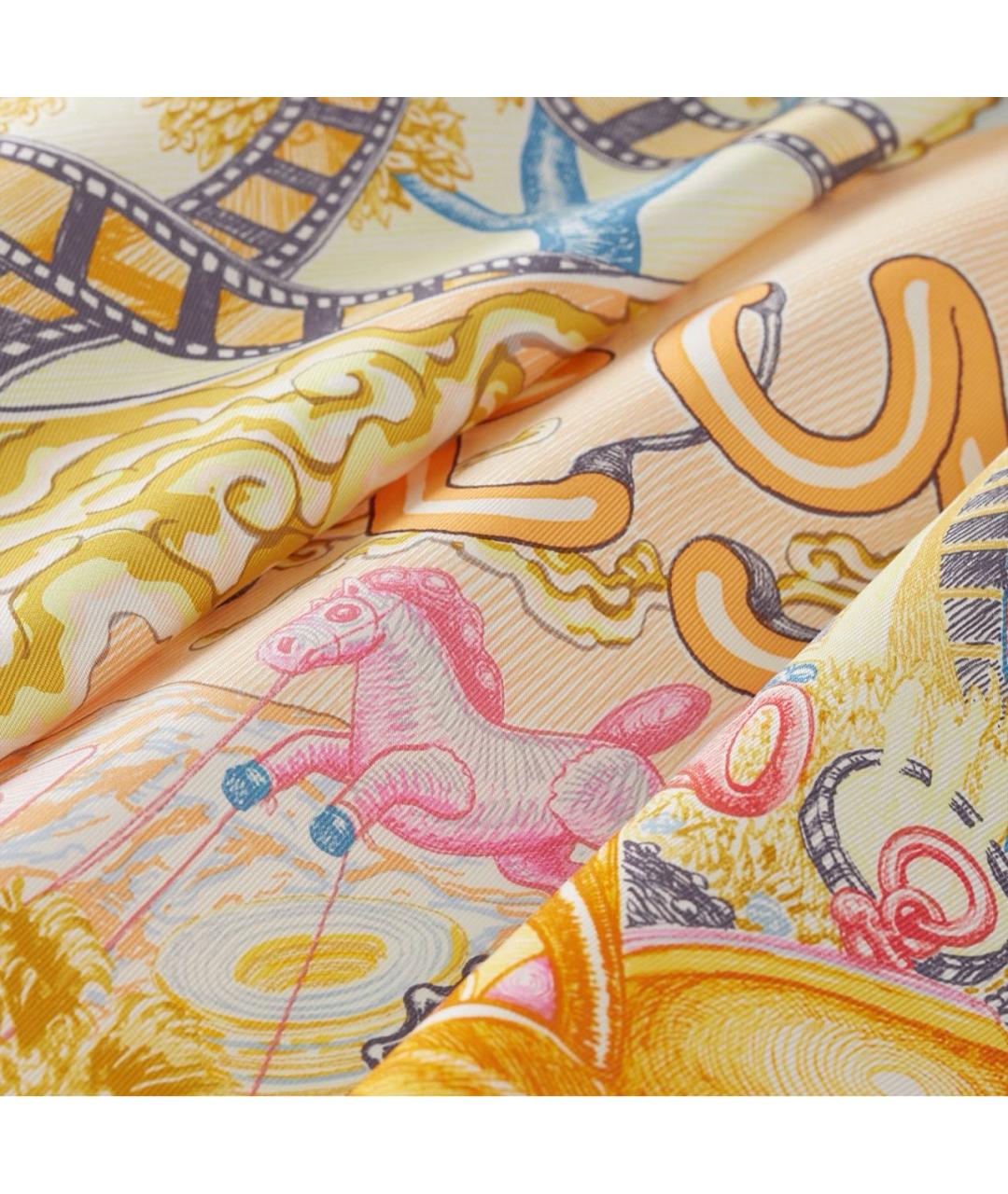 HERMES Мульти шелковый платок, фото 2