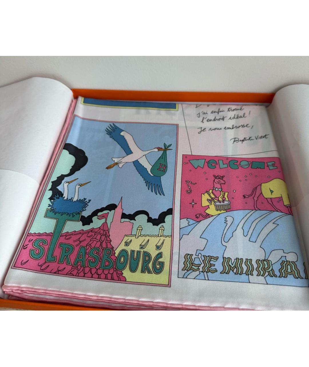 HERMES Мульти шелковый платок, фото 3