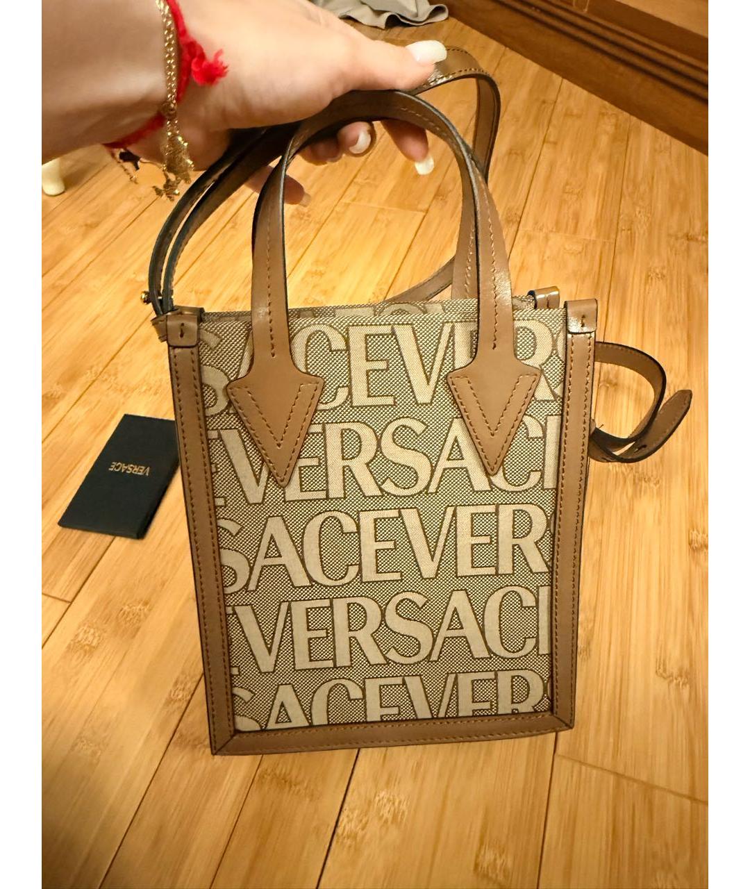 VERSACE Коричневая сумка на плечо, фото 3