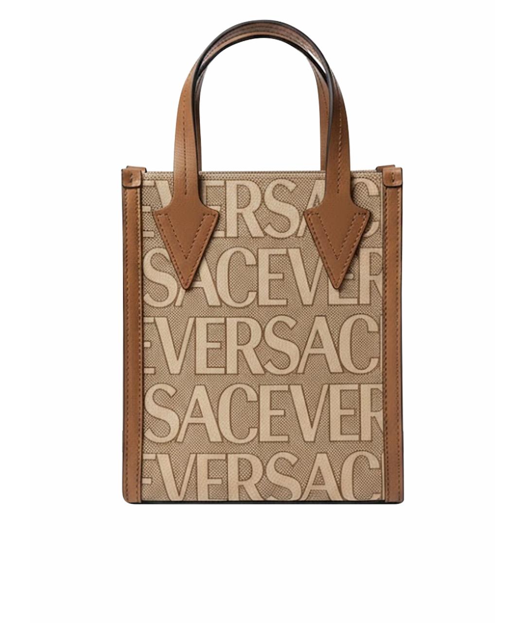 VERSACE Коричневая сумка на плечо, фото 1