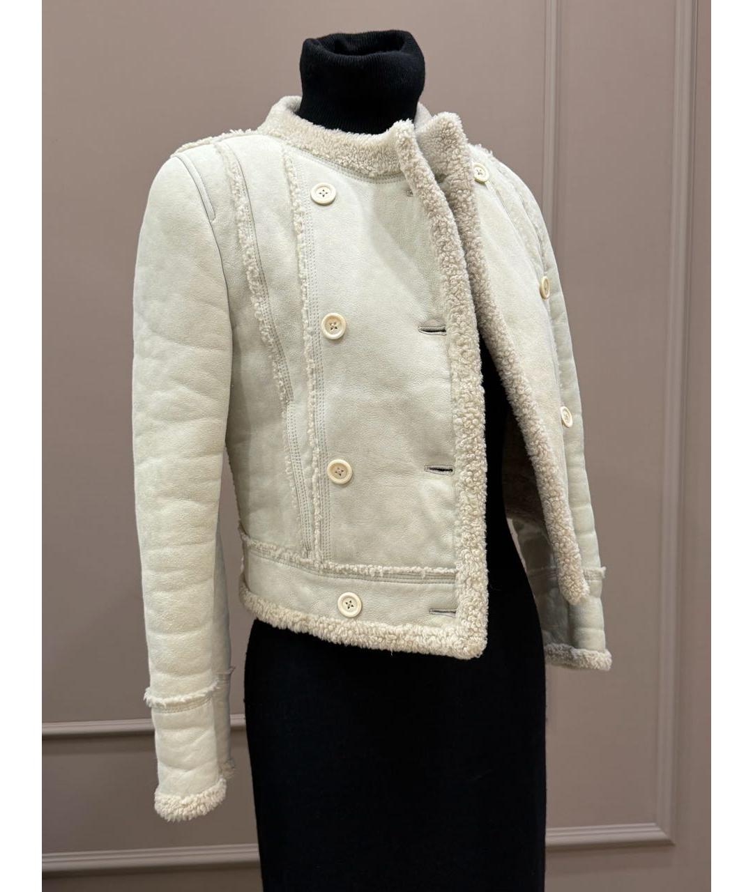 LOUIS VUITTON Бежевая замшевая дубленка, фото 6