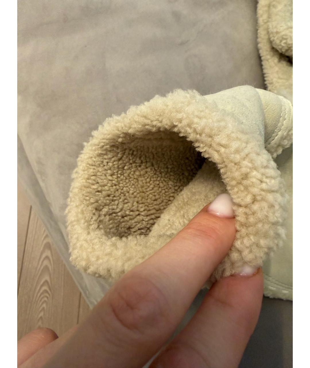 LOUIS VUITTON Бежевая замшевая дубленка, фото 3