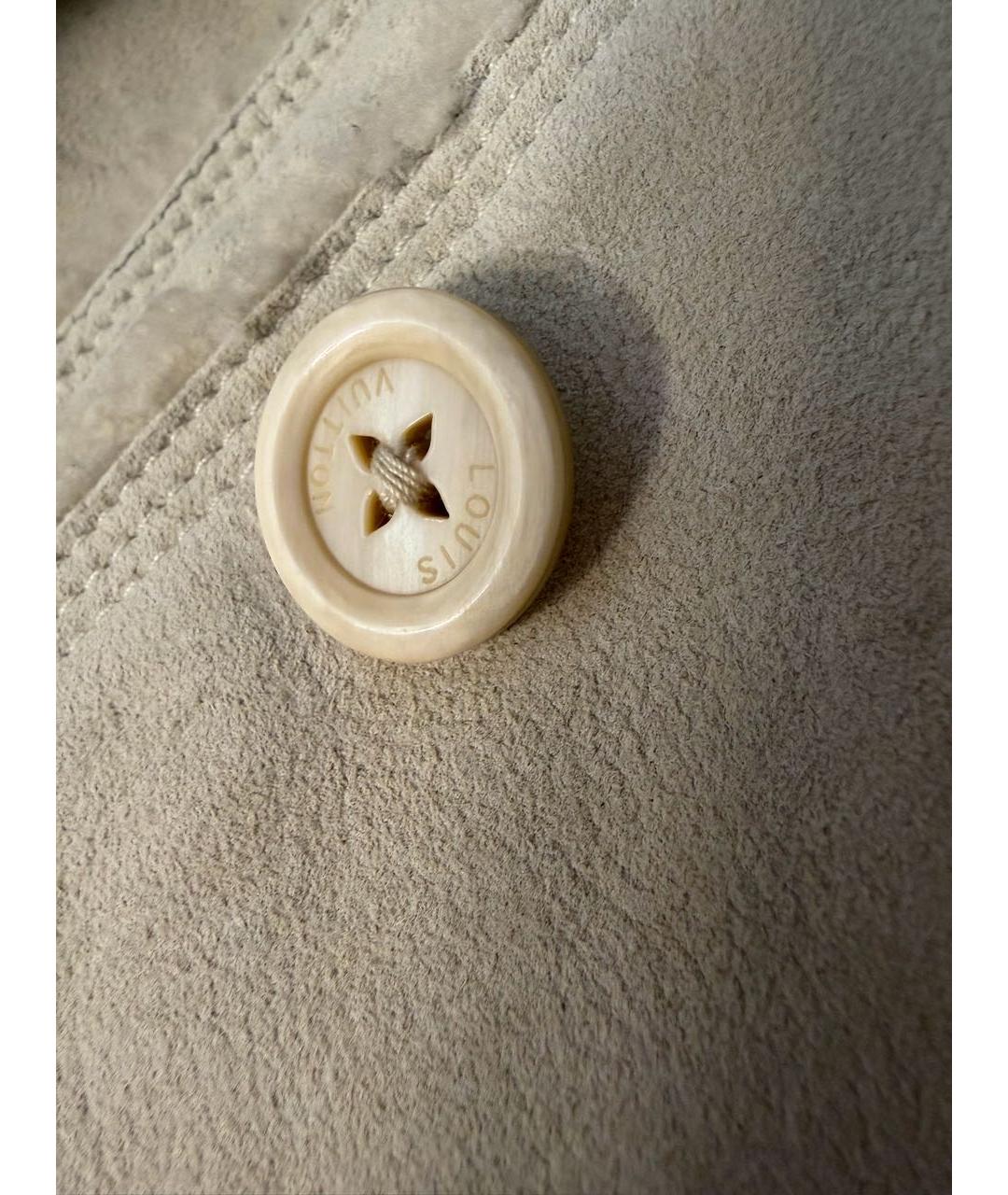 LOUIS VUITTON Бежевая замшевая дубленка, фото 2