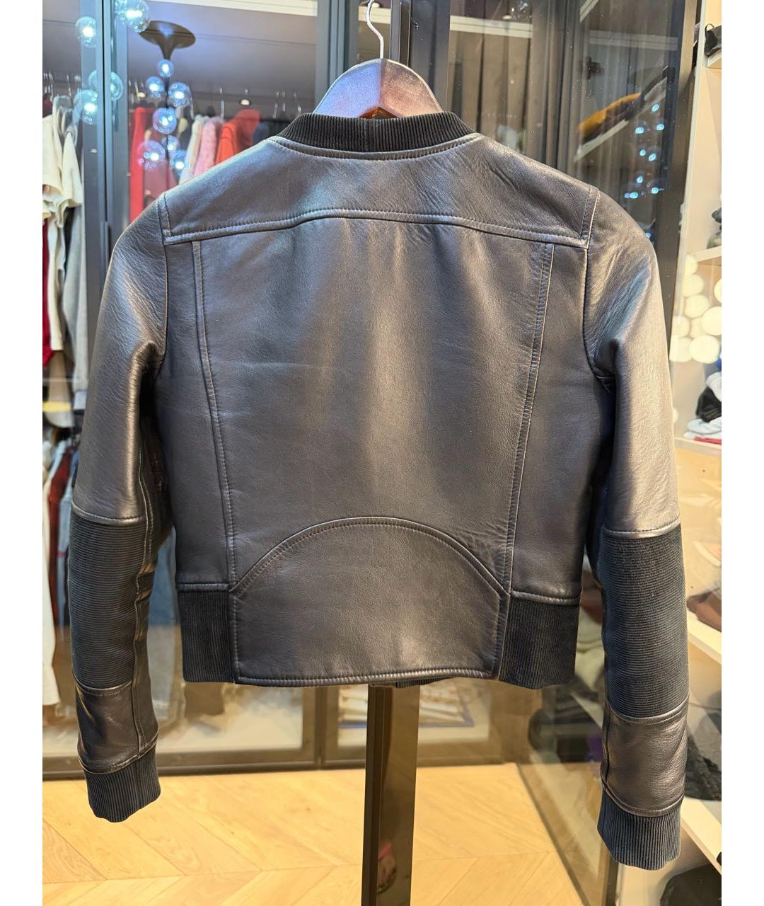 DSQUARED2 Черная кожаная куртка, фото 2