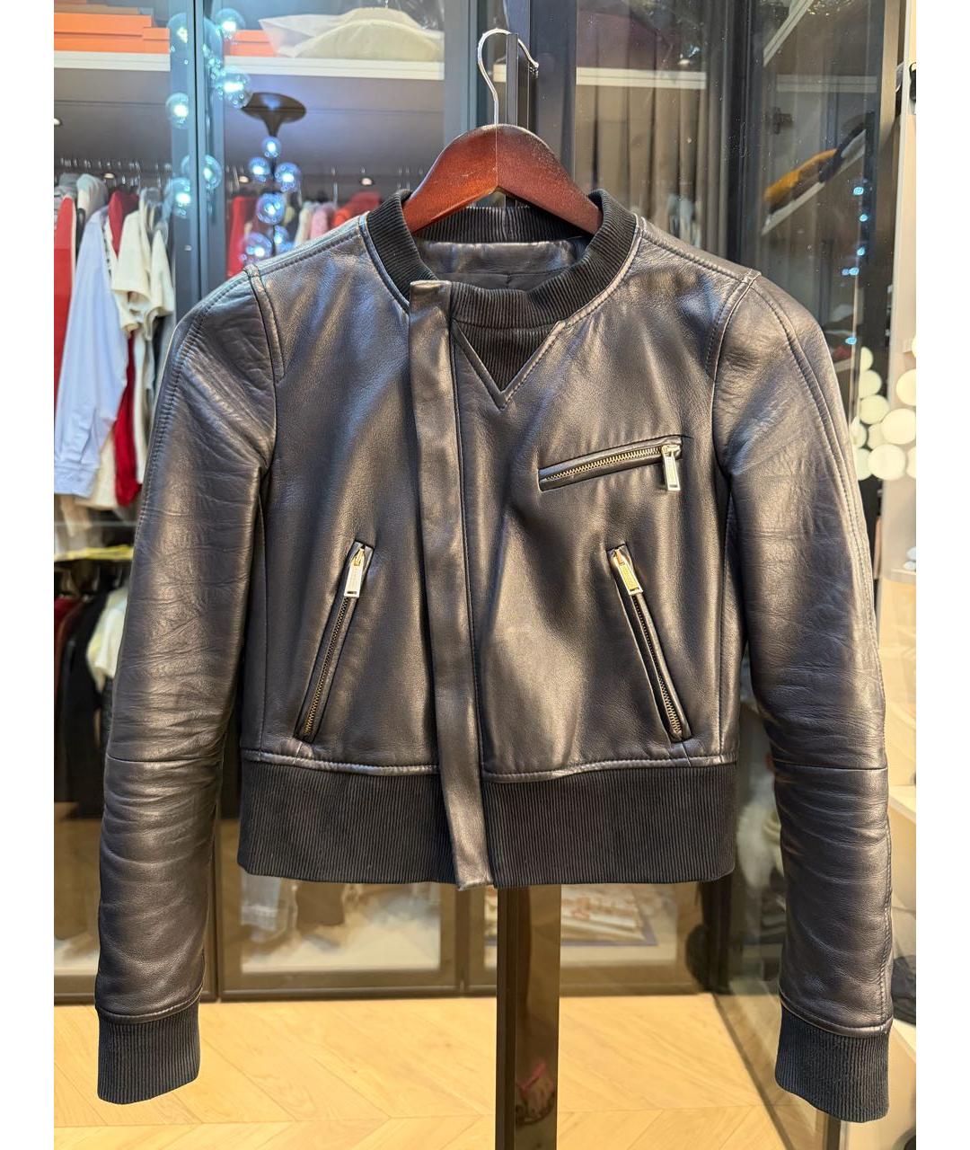 DSQUARED2 Черная кожаная куртка, фото 5