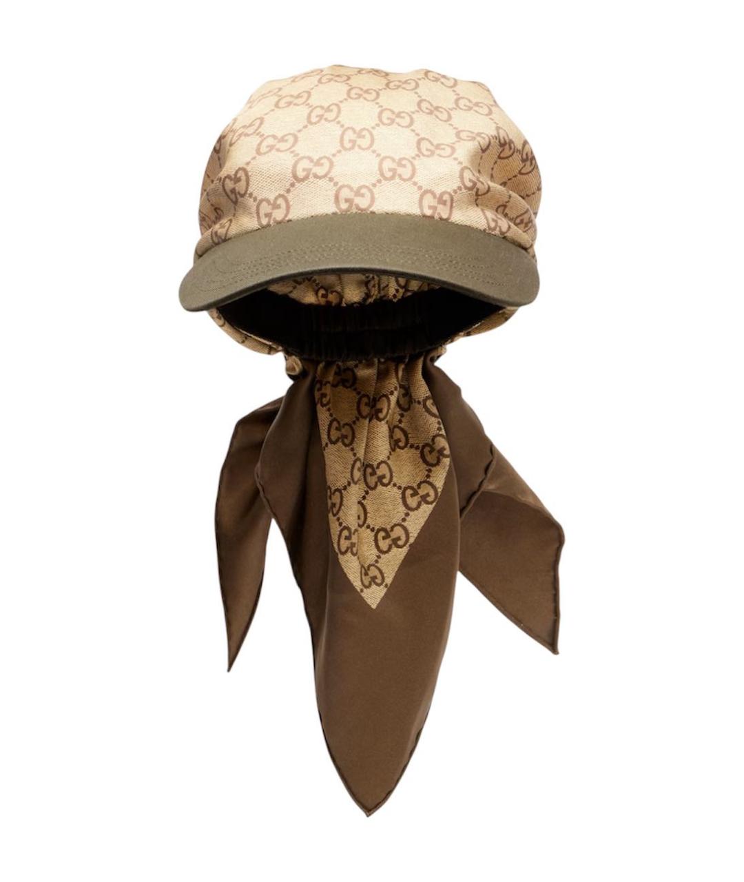 GUCCI Бежевая кепка, фото 1