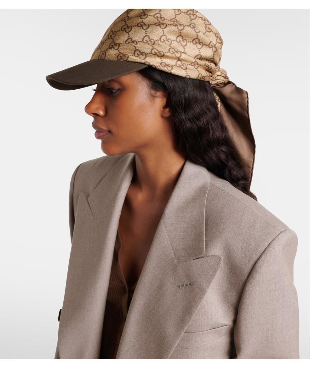 GUCCI Бежевая кепка, фото 4