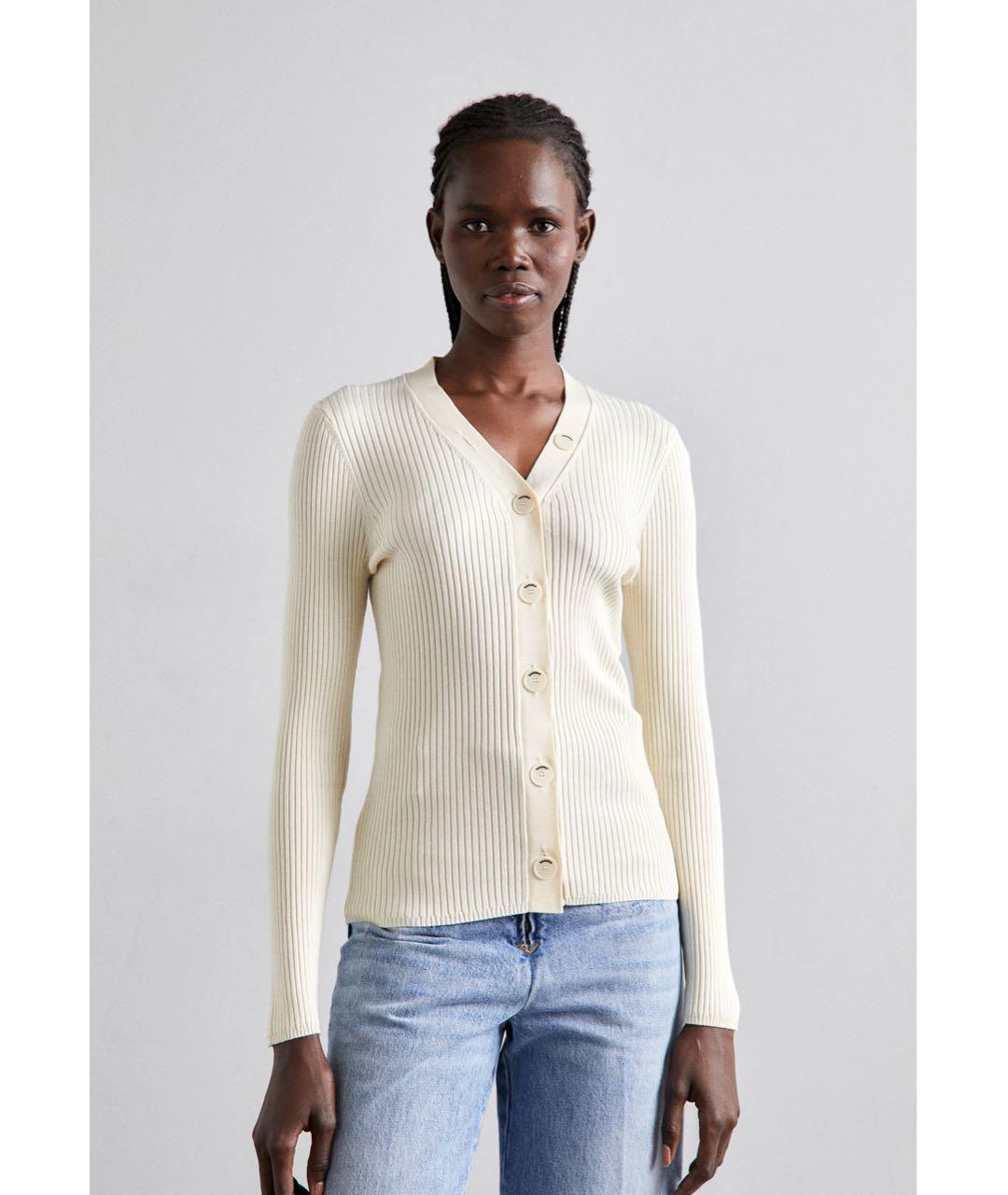 SANDRO Бежевый вискозный кардиган, фото 2