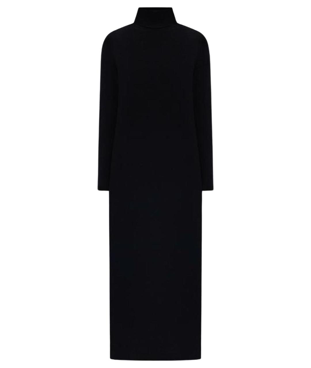 ALLUDE Черное шерстяное повседневное платье, фото 1