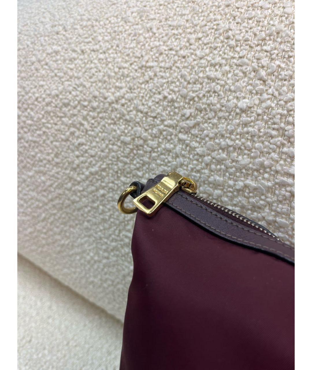 PRADA Бордовая сумка через плечо, фото 8