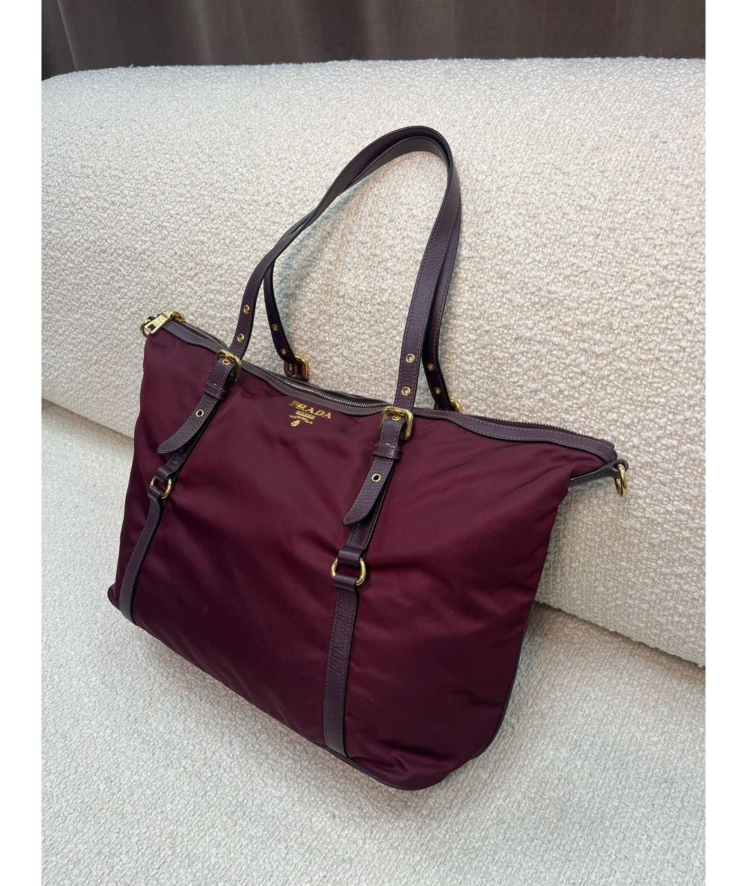 PRADA Бордовая сумка через плечо, фото 5