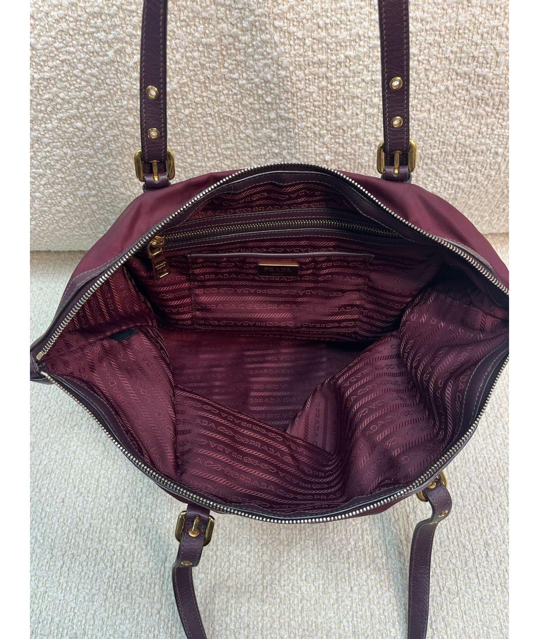 PRADA Бордовая сумка через плечо, фото 4