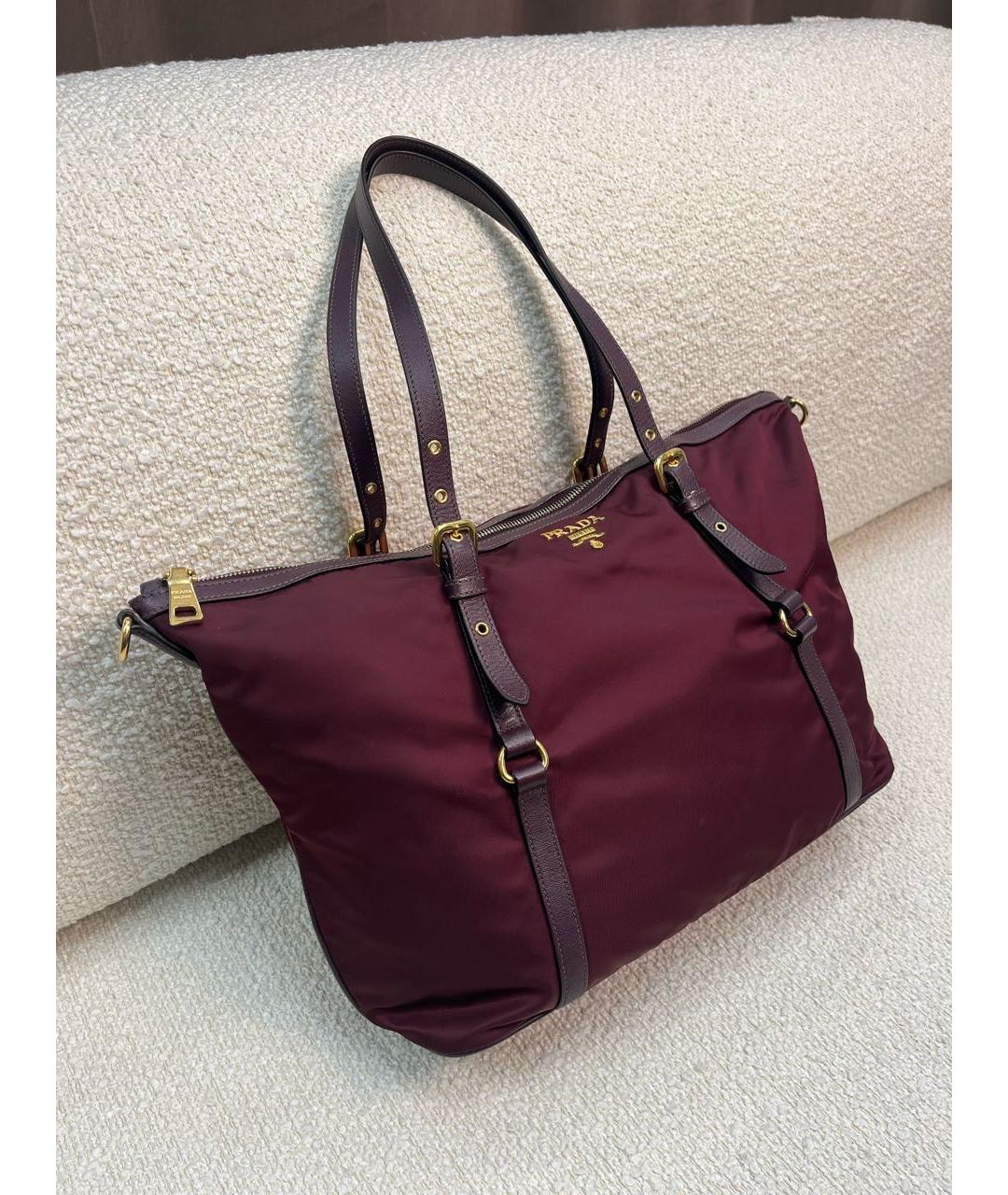 PRADA Бордовая сумка через плечо, фото 2
