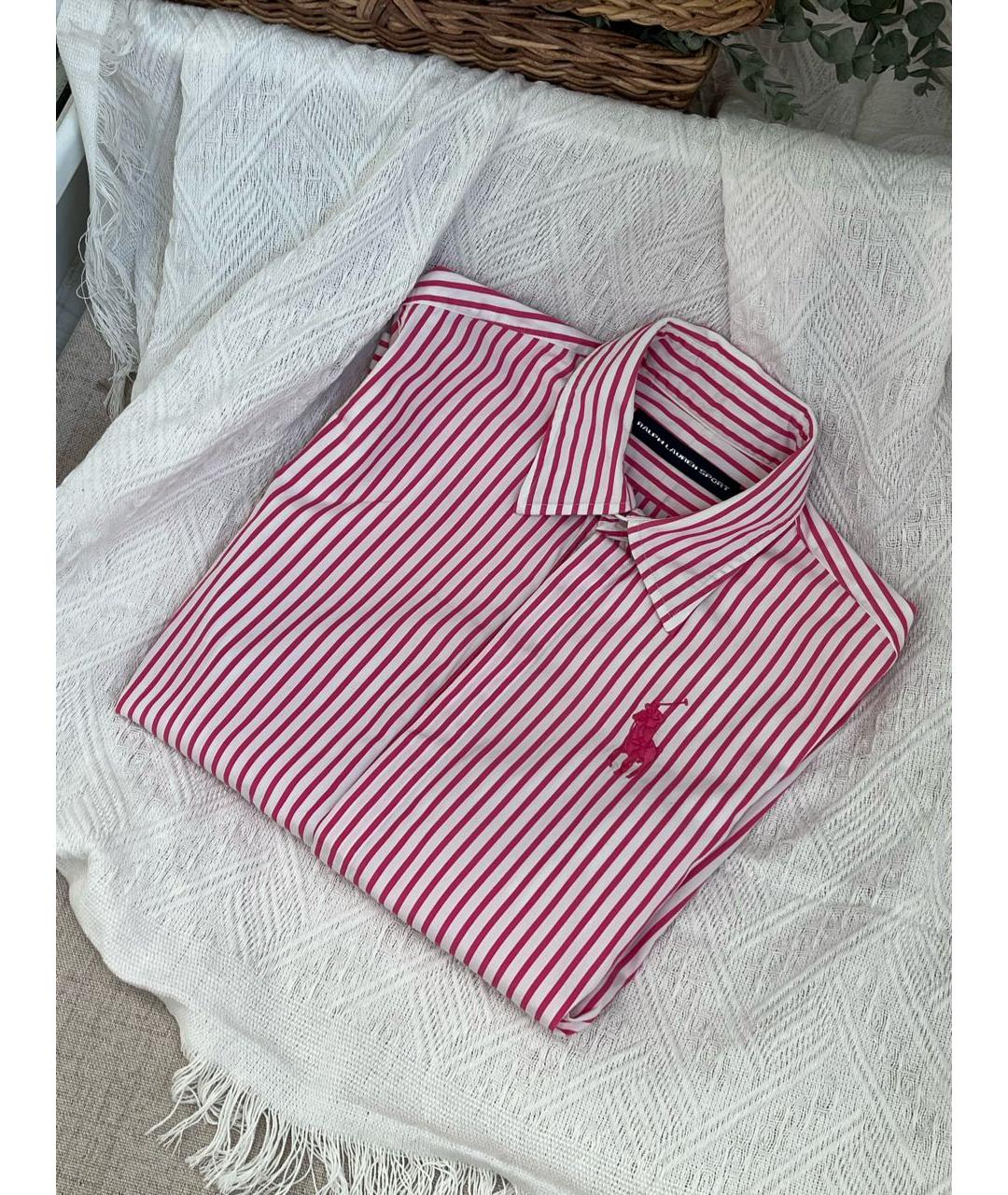 RALPH LAUREN Розовая хлопковая рубашка, фото 6