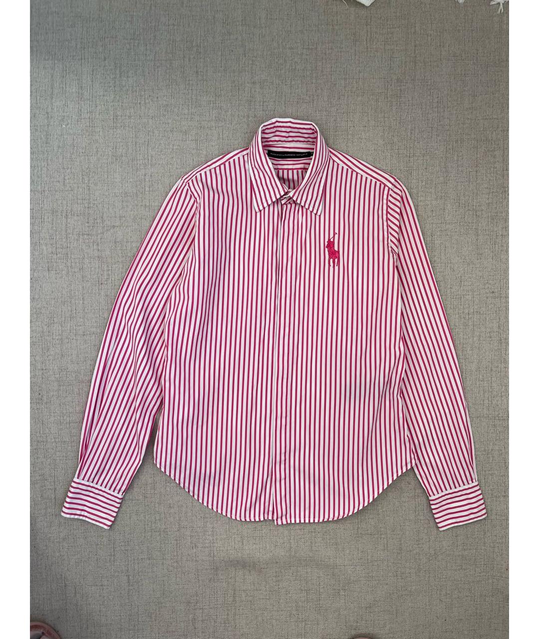 RALPH LAUREN Розовая хлопковая рубашка, фото 9