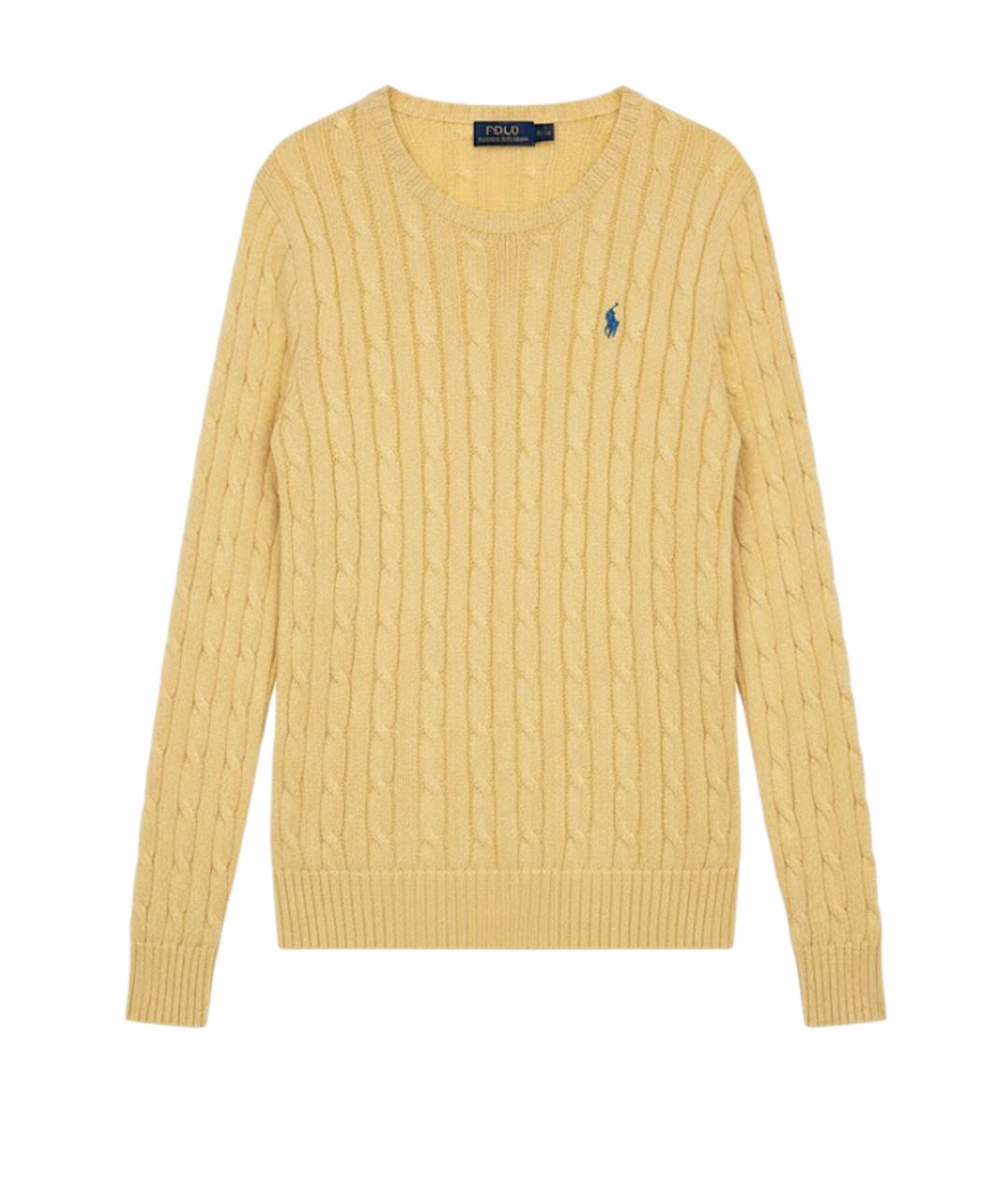POLO RALPH LAUREN Желтый хлопковый джемпер / свитер, фото 1