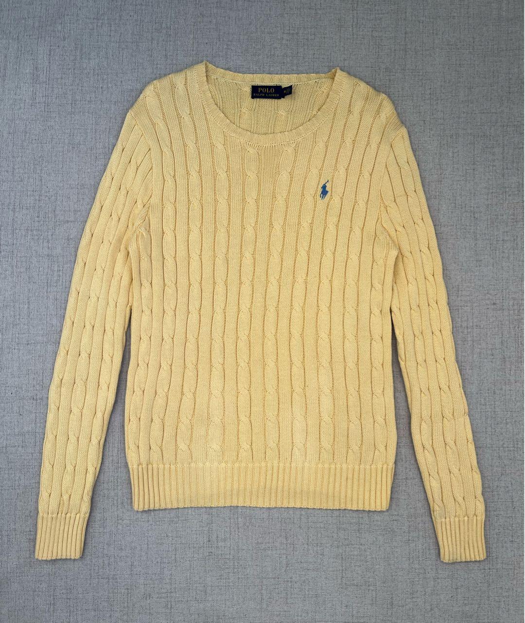 POLO RALPH LAUREN Желтый хлопковый джемпер / свитер, фото 9