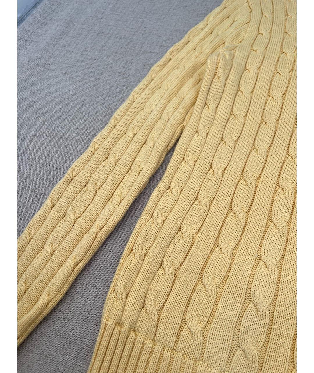 POLO RALPH LAUREN Желтый хлопковый джемпер / свитер, фото 3