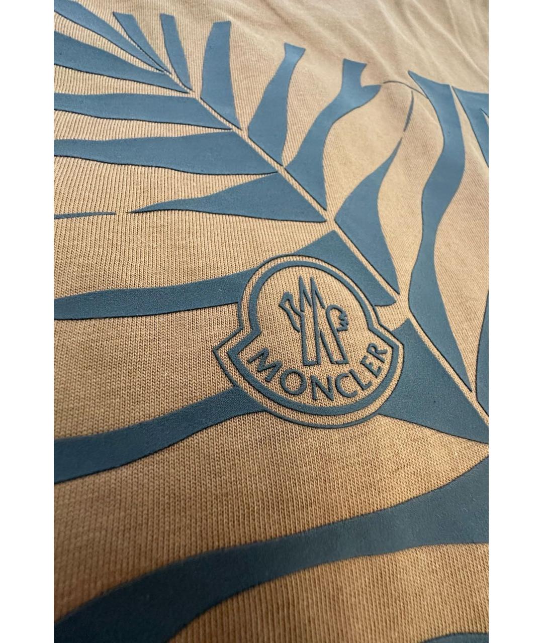 MONCLER Коричневая хлопко-эластановая майка, фото 5