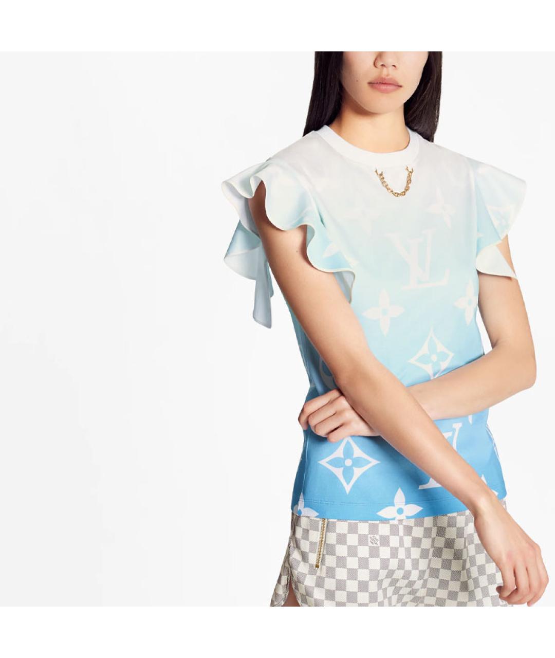 LOUIS VUITTON Синяя футболка, фото 4