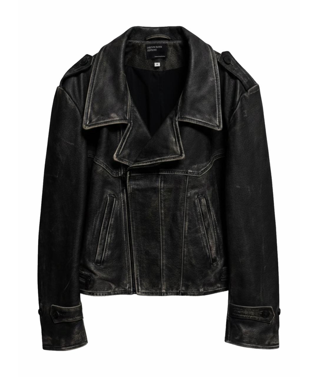 Enfants Riches Déprimés Антрацитовая кожаная куртка, фото 8