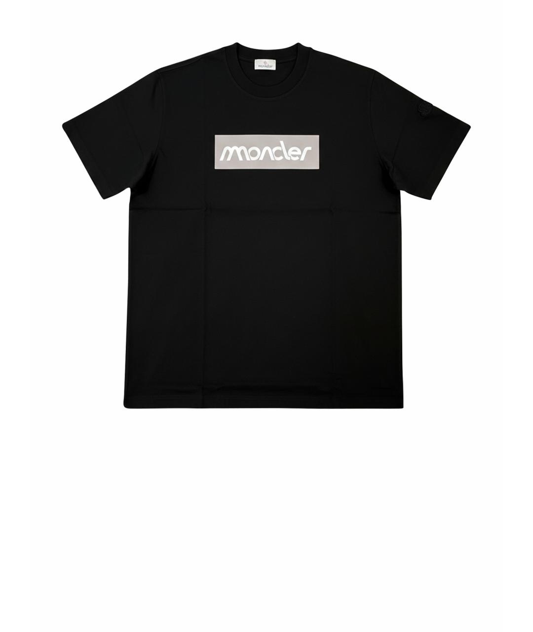 MONCLER Черная хлопко-эластановая майка, фото 5