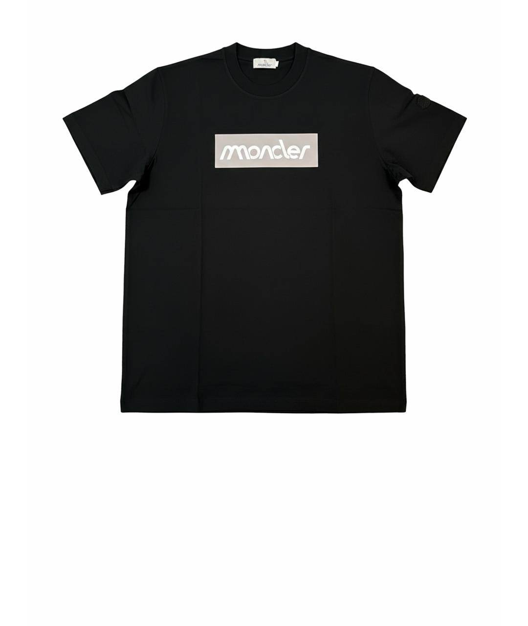MONCLER Черная хлопко-эластановая майка, фото 1