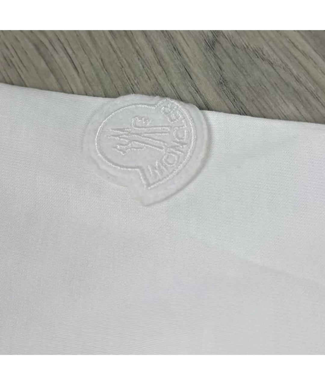 MONCLER Белая хлопко-эластановая майка, фото 4